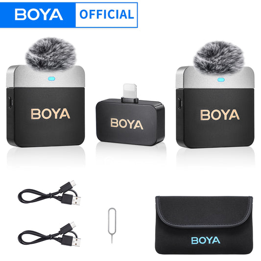 BOYA BY-M1V Lapel Condenser Microphone for iPhone