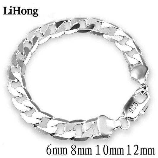 Sideways Silver Bracelet