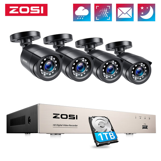 ZOSI 8CH 1080P CCTV Outdoor System