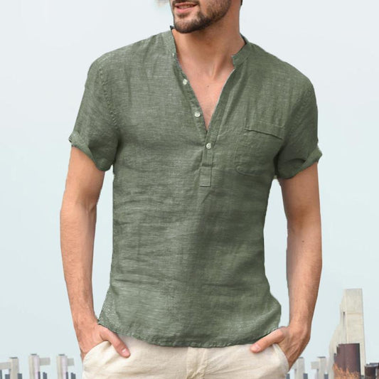 RS V Neck Linen Shirt