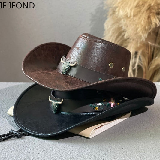 Cow Head Western Cowboy Hat