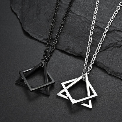 Geometric Stainless Steel Pendant