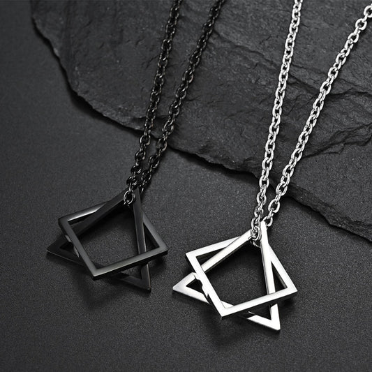 Geometric Stainless Steel Pendant