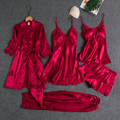 Lace Trimmed Pajama Set