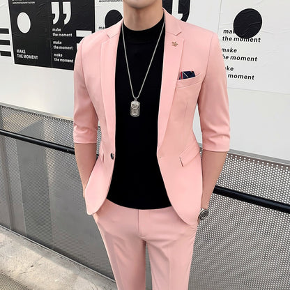 2 Piece Half-Sleeve Spring Suit