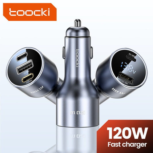 Toocki 120W Type C Car Charger