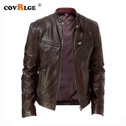 Faux Leather Slim Jacket