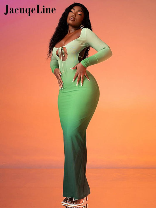 Jacuqeline Autumn Gradient Dress