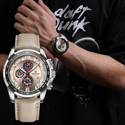 NAVIFORCE Waterproof Leather Watch