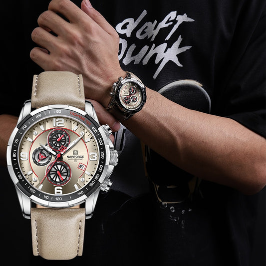 NAVIFORCE Waterproof Leather Watch