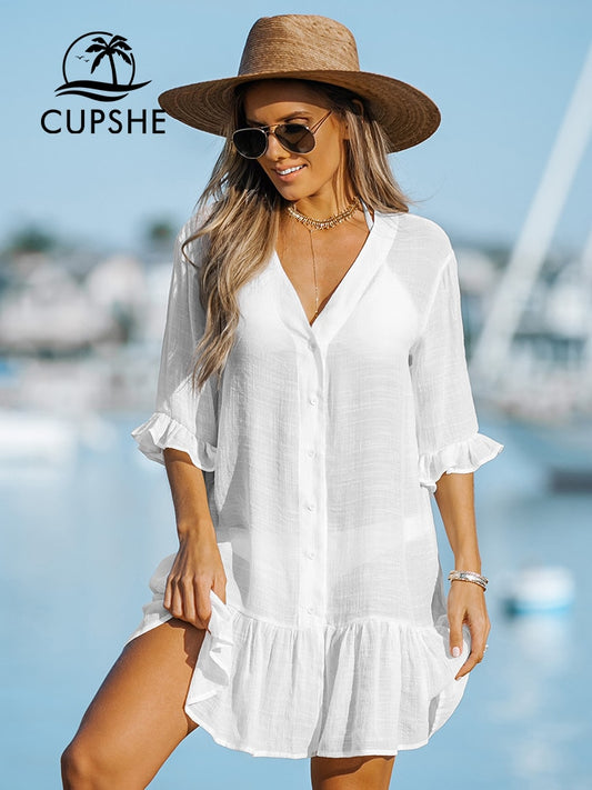 Button-Front Coverup