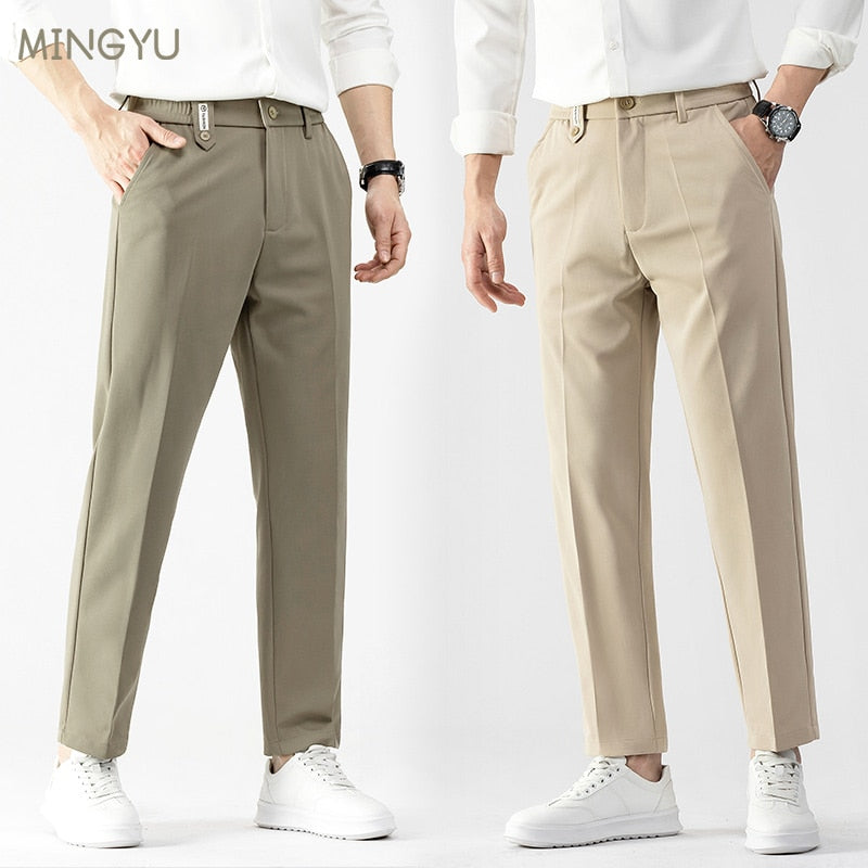 Ankle-Length Business Casual Pants