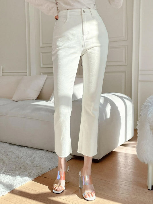 Solid White Jeans