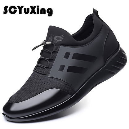SCYUXING Black Leather Shoes