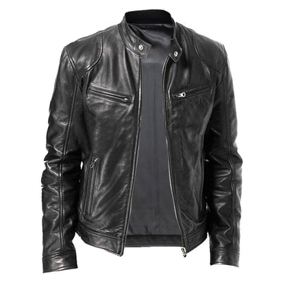 Faux Leather Field Jacket