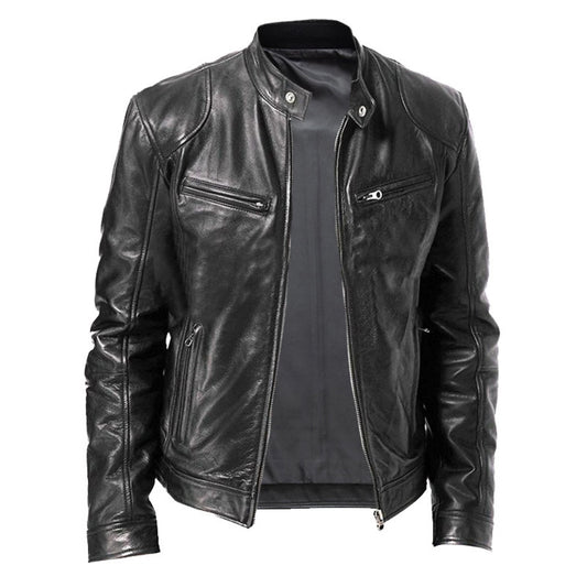 Faux Leather Field Jacket
