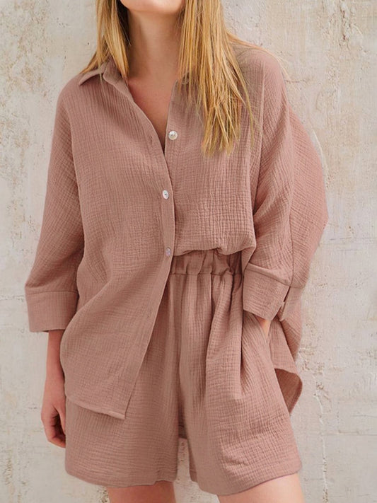 Linen Shorts and Top Set