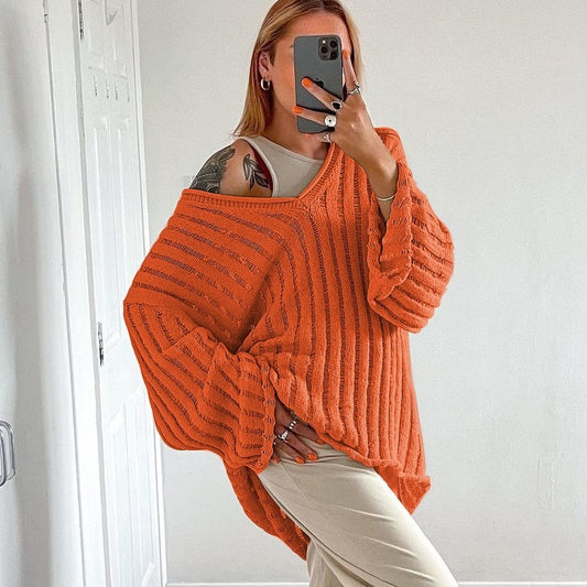 V-Neck Oversized Sweater