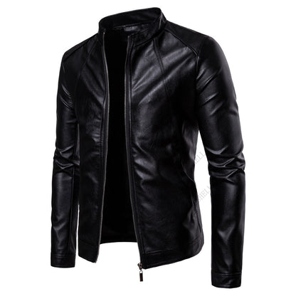 Slim Fit Faux Leather Jacket