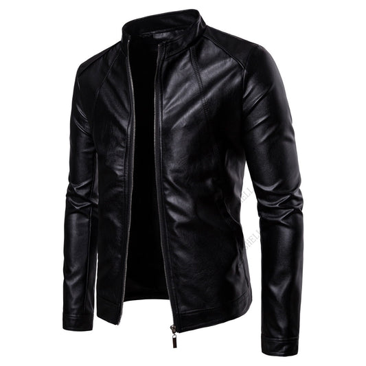 Slim Fit Faux Leather Jacket