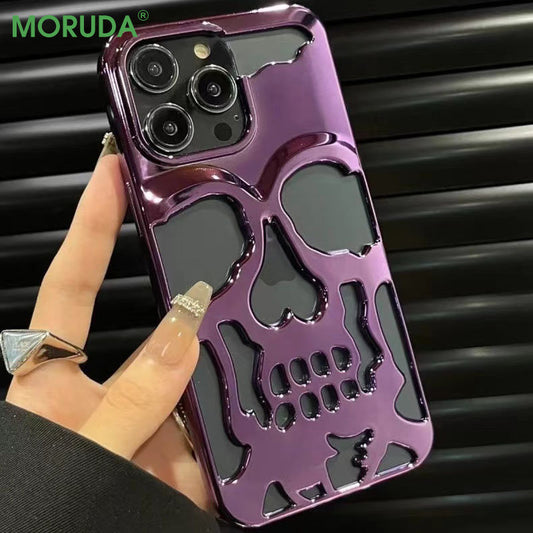 3D Hollow Skull Phone Case for iPhone