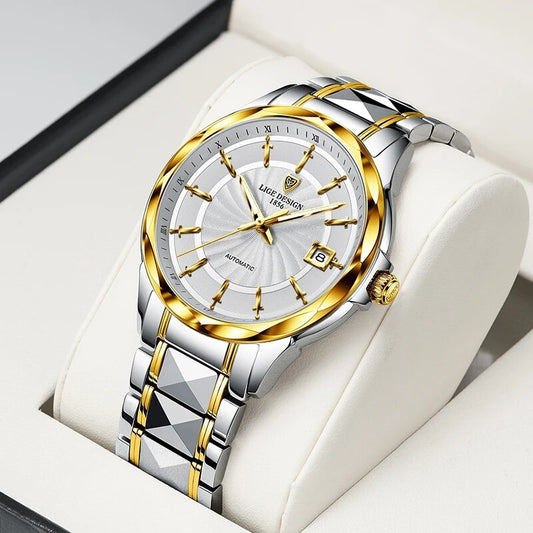LIGE Sapphire Glass Automatic Watch