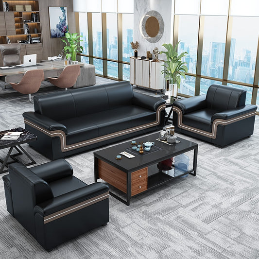 Simple Leather Reception Sofa