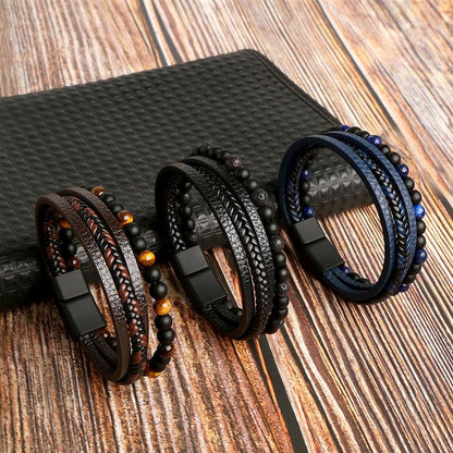 Biker Leather Bracelet