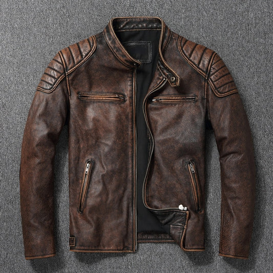 Vintage Brown Cowhide Jacket