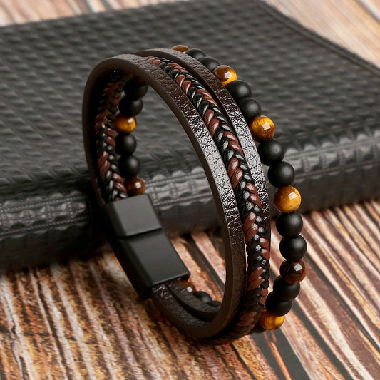 Hot Bead Leather Bracelet